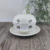 Wedgwood Conway Boterschaaltje met Deksel en vaste Schotel 1 Wedgwood Conway Boterschaaltje met Deksel en vaste Schotel 1