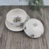 Wedgwood Conway Boterschaaltje met Deksel en vaste Schotel 3 Wedgwood Conway Boterschaaltje met Deksel en vaste Schotel 3