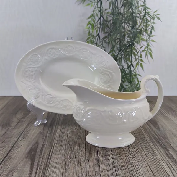 Wedgwood Patrician Sauciere Juskom losse Schotel 4 Wedgwood Patrician Sauciere Juskom losse Schotel 4