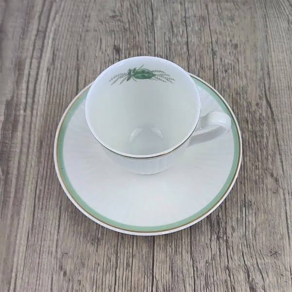 Royal Copenhagen Grøn Melodi 14087 Espresso- Koffiekop met Schotel 2