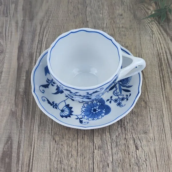 Blue Danube Zwiebelmuster Theekop en Schotel Ø 9,5cm 2
