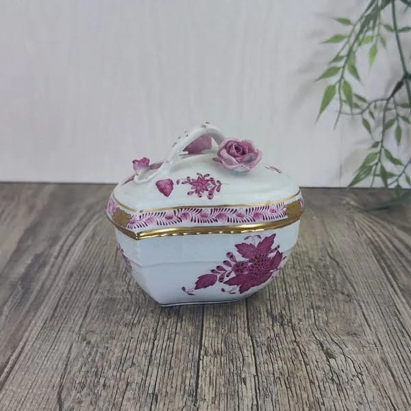 Herend Apponyi Pink Bonbonniere Hartvorm 6003 2