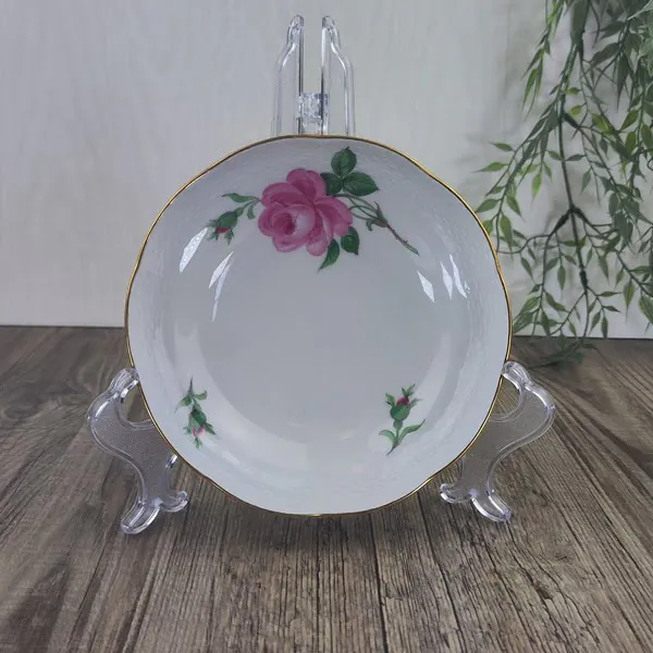 Meissen Rote Rose Goldband Dessert- Bonbonschaaltje 14,5cm 1 Meissen Rote Rose Goldband Dessert- Bonbonschaaltje 14,5cm 1