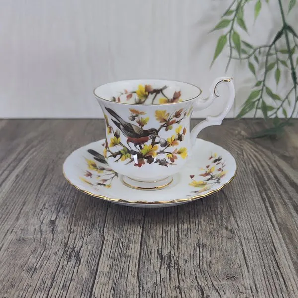 Royal Albert Woodland Series Dameskop & schotel ‘Robin’ 1 Royal Albert Woodland Series Dameskop & schotel ‘Robin’ 1