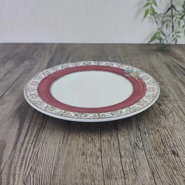 Wedgwood Sarah’s Garden Gebaksbordje Dennenappel Rood 2