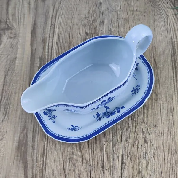 Copeland Spode Gloucester Blue Sauciere Juskom vaste Schotel 2