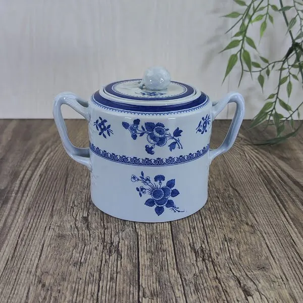 Copeland Spode Gloucester Blue Suikerpot met Deksel 1 Copeland Spode Gloucester Blue Suikerpot met Deksel 1