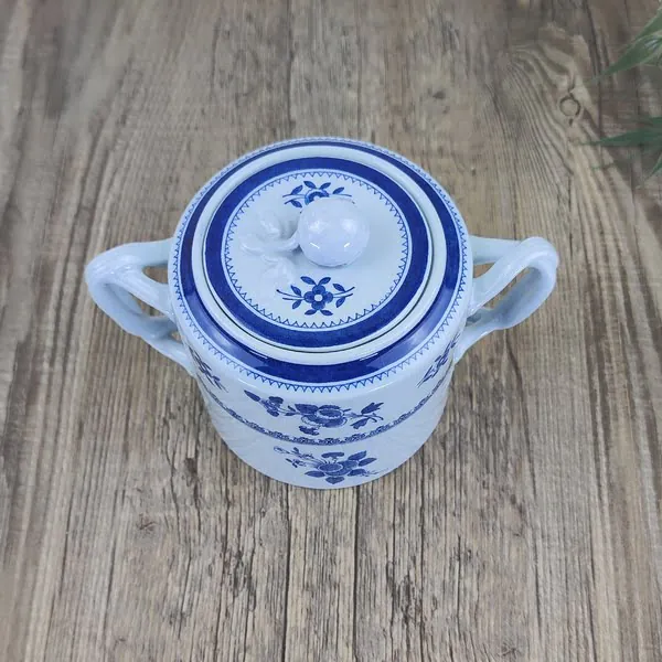 Copeland Spode Gloucester Blue Suikerpot met Deksel 2