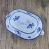 Copeland Spode Gloucester Blue Terrine Dekschaal met Deksel 2 Copeland Spode Gloucester Blue Terrine Dekschaal met Deksel 2