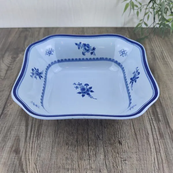 Copeland Spode Gloucester Blue Vierkante Salade Schaal 1 Copeland Spode Gloucester Blue Vierkante Salade Schaal 1