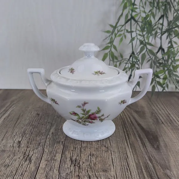 Rosenthal Maria Moosrose Kontinental Suikerpot met Deksel 1 Rosenthal Maria Moosrose Kontinental Suikerpot met Deksel 1