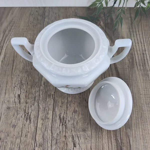 Rosenthal Maria Moosrose Kontinental Suikerpot met Deksel 3 Rosenthal Maria Moosrose Kontinental Suikerpot met Deksel 3
