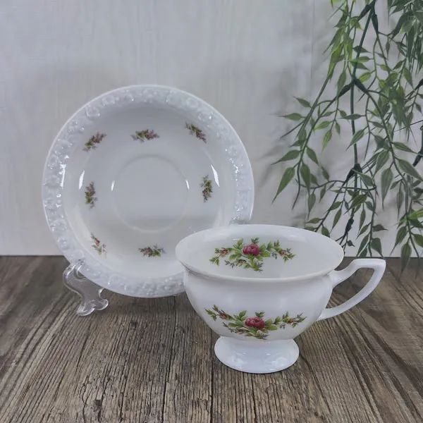 Rosenthal Maria Moosrose Kontinental Theekop en Schotel 3 Rosenthal Maria Moosrose Kontinental Theekop en Schotel 3